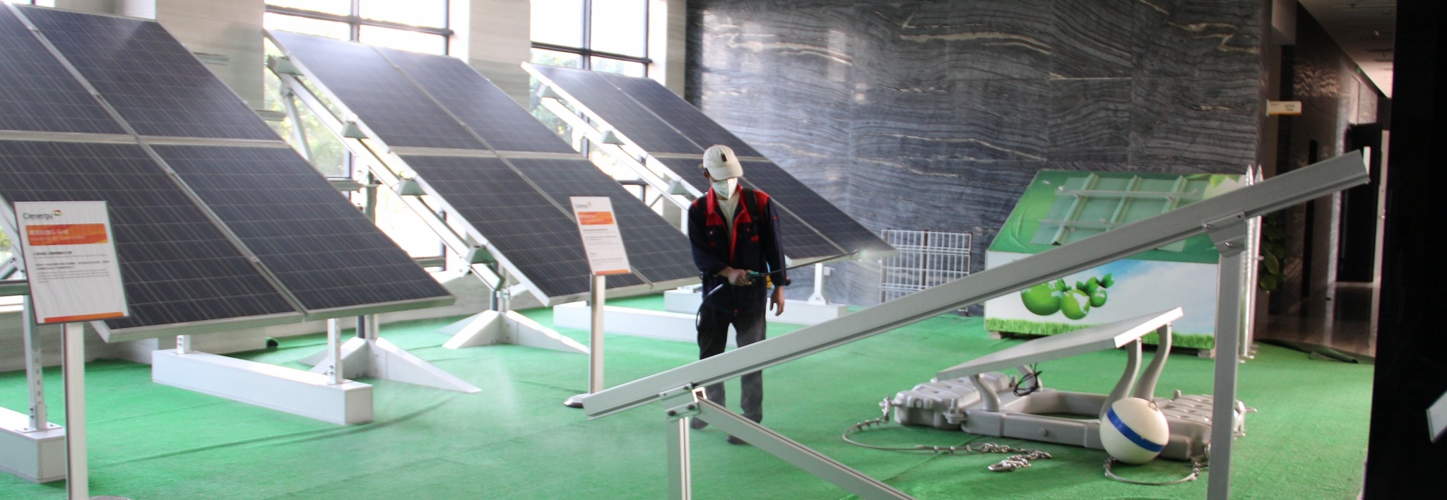 Regular Disinfection in the Workplace Areas at Clenergy Xiamen Headquarters after Resumed Operations in March 2020
